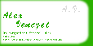 alex venczel business card